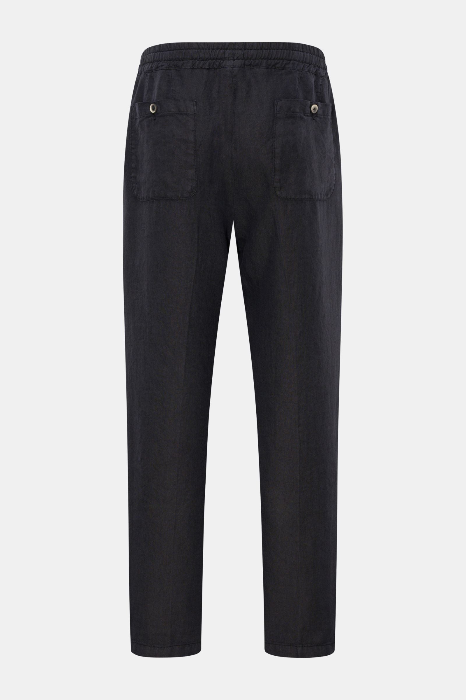 Altea Linen jogger pants 'Mattia' - Dark navy