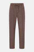 Altea Linen jogger pants 'Mattia' - Grey brown