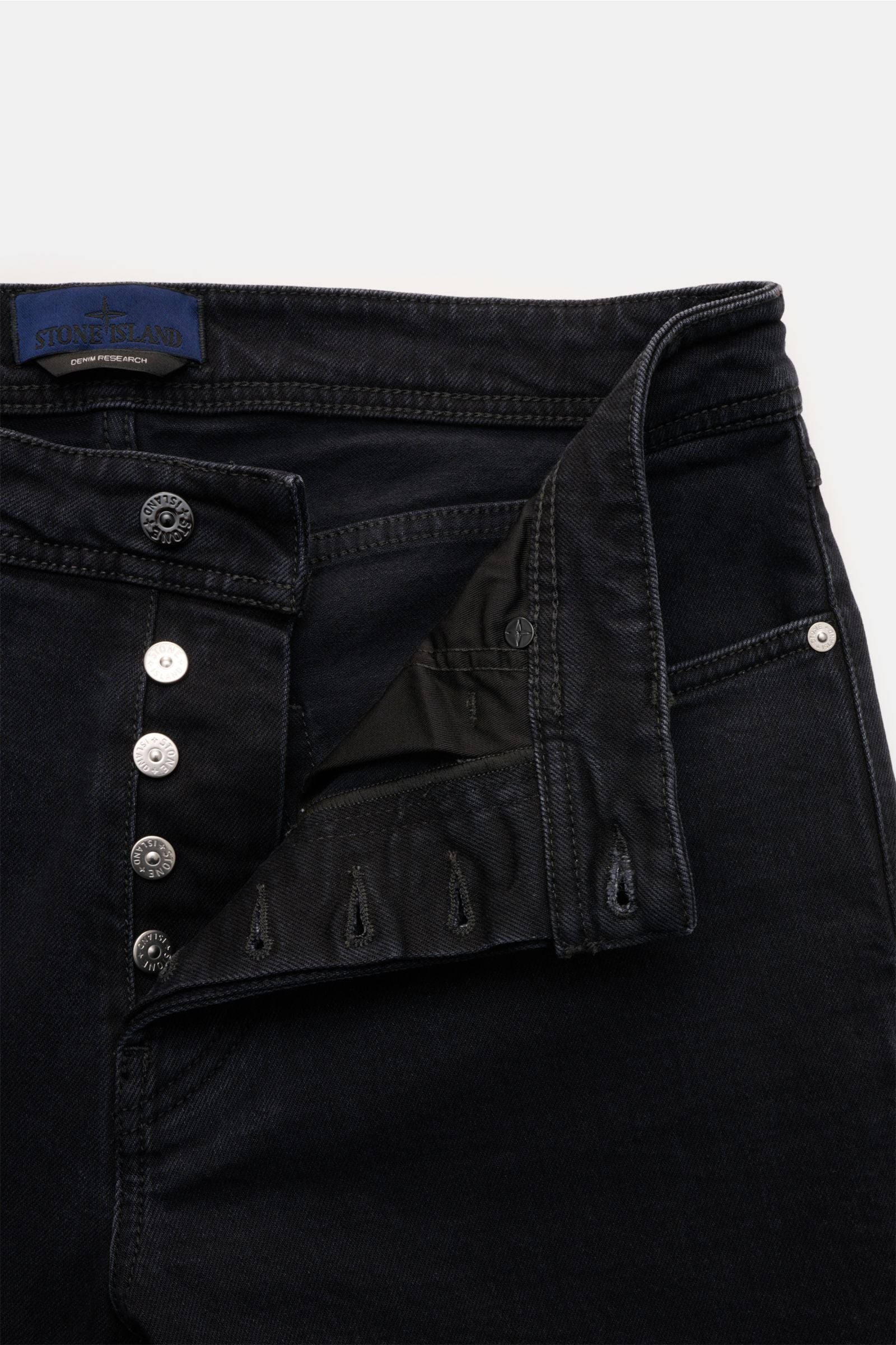 Stone Island Jeans 'Stretch Black Denim - Rinsed' - black