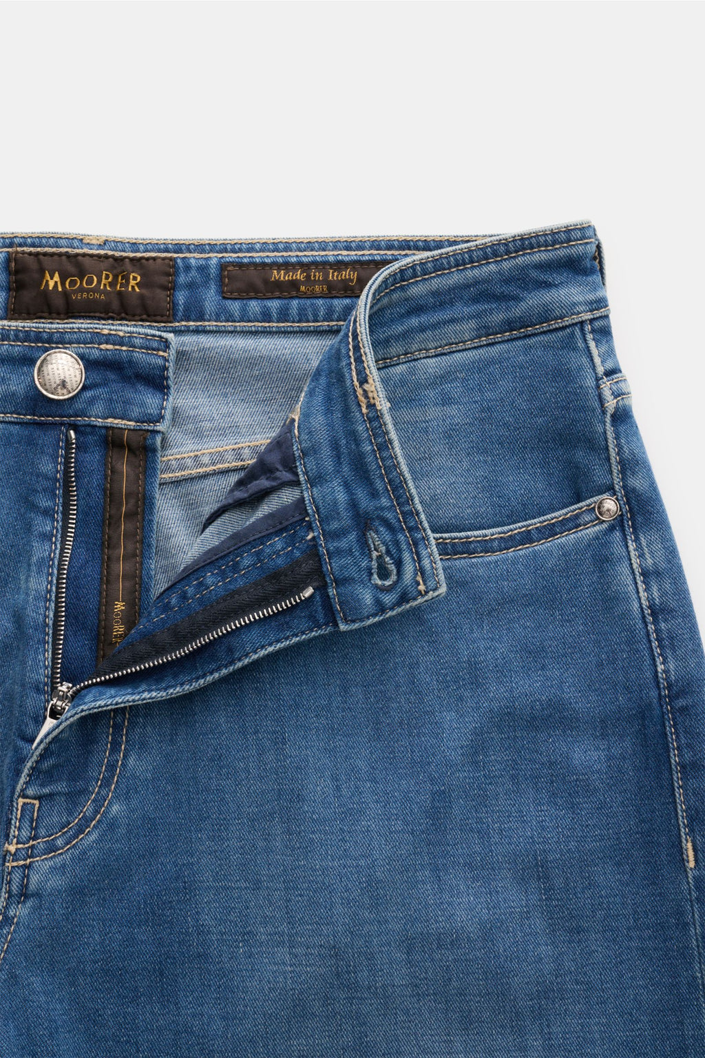Moorer Jeans 'Milton' smoky - smoky blue