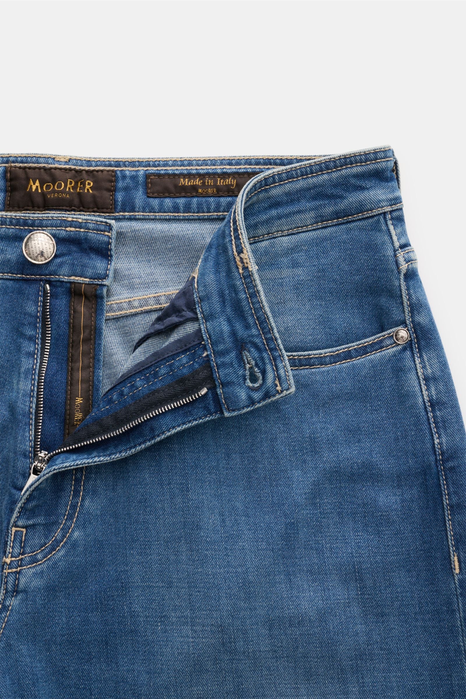 Moorer Jeans 'Milton' smoky - smoky blue