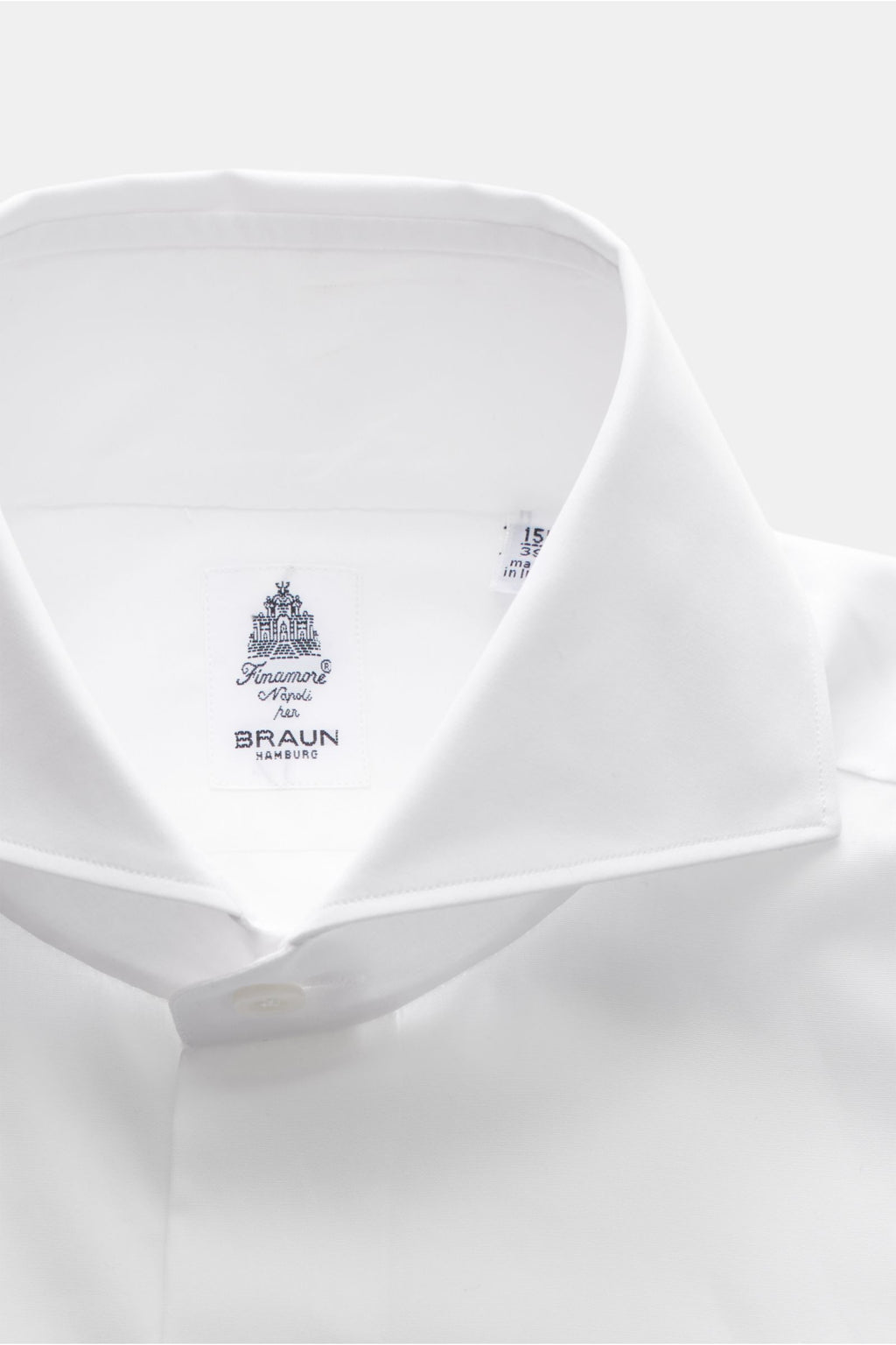 Finamore Business shirt 'Sergio Milano' shark collar - white