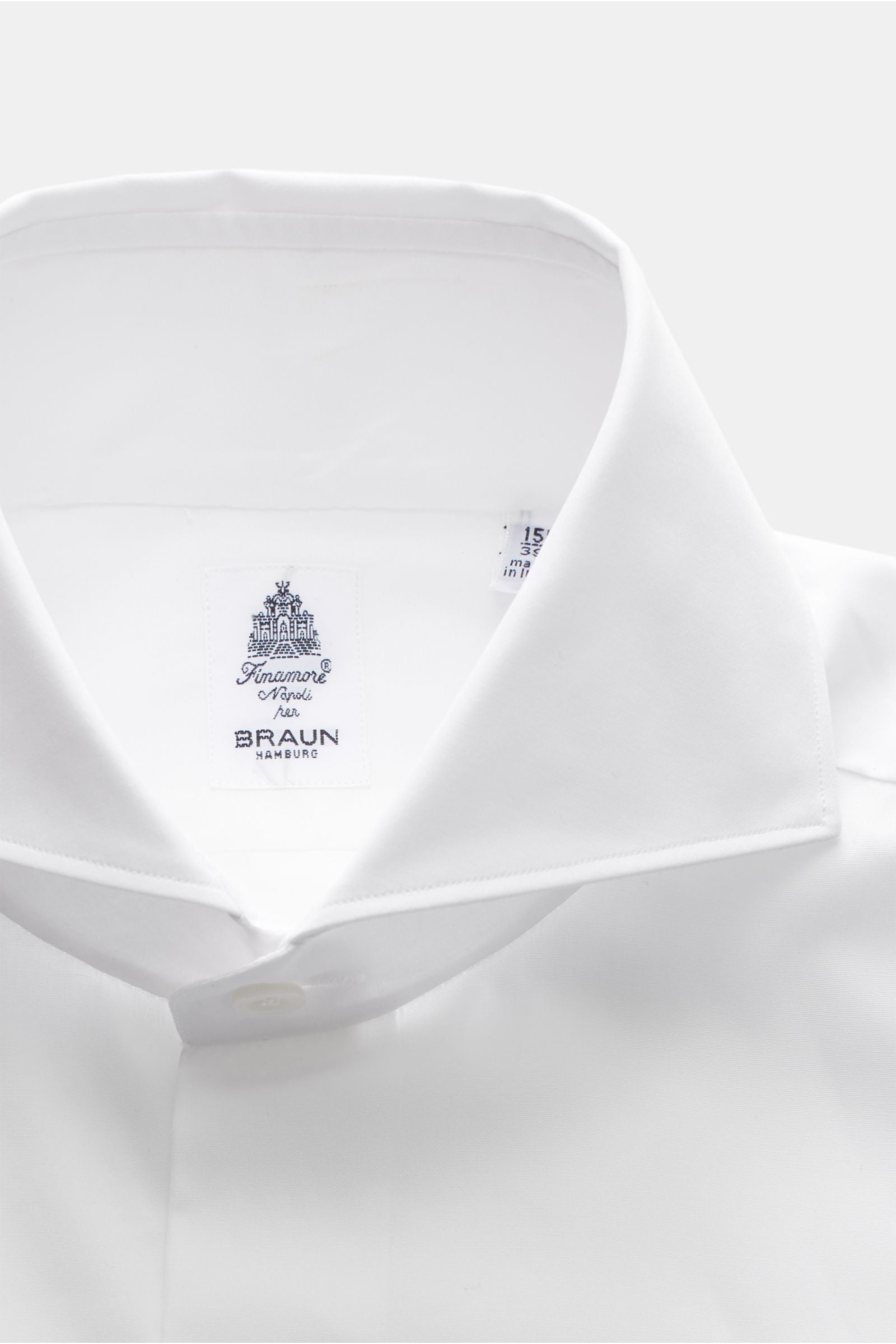 Finamore Business shirt 'Sergio Milano' shark collar - white