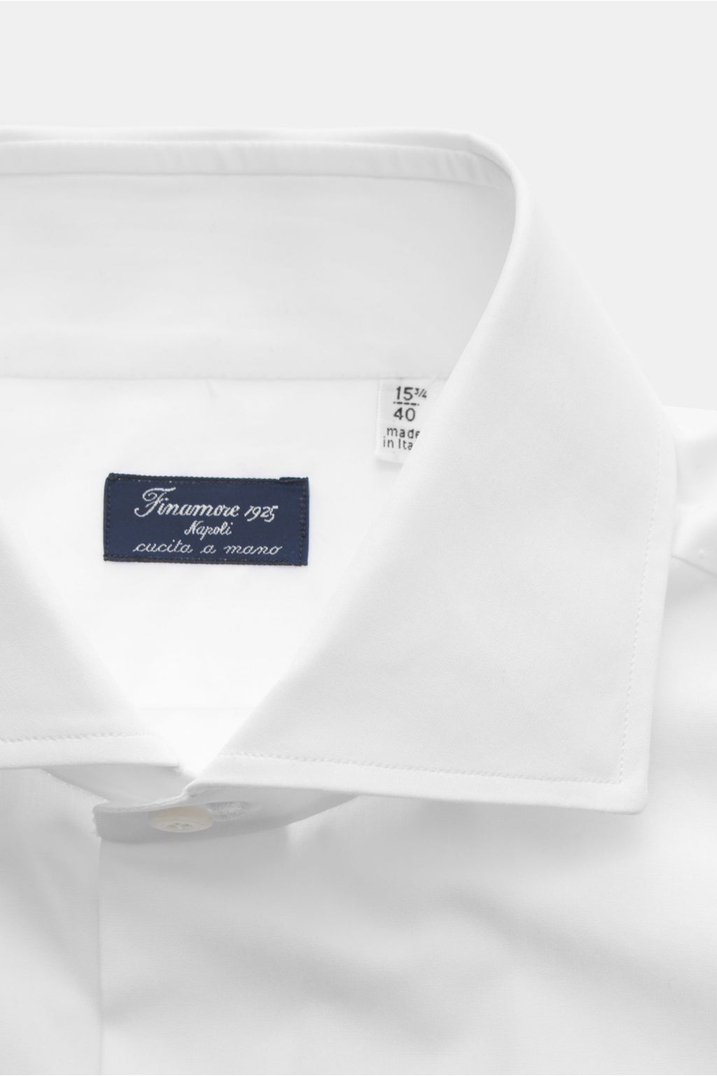 Finamore Business shirt 'Eduardo Napoli' shark collar - white