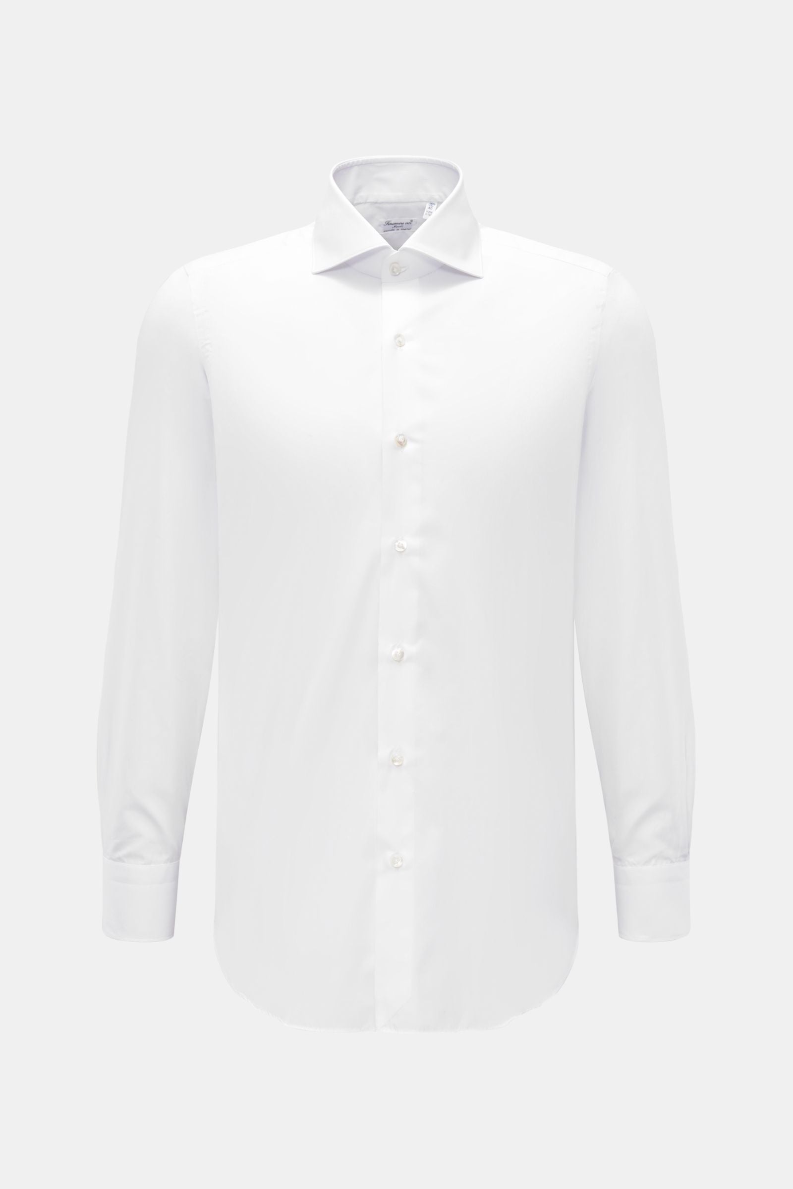 Finamore Business shirt 'Eduardo Milano' shark collar - white