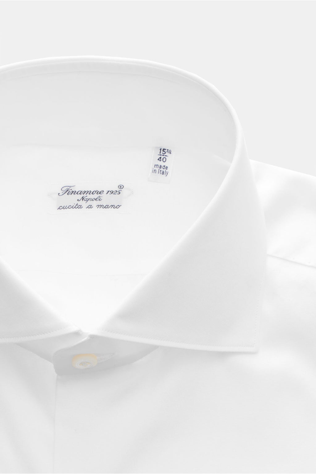 Finamore Business shirt 'Eduardo Milano' shark collar - white