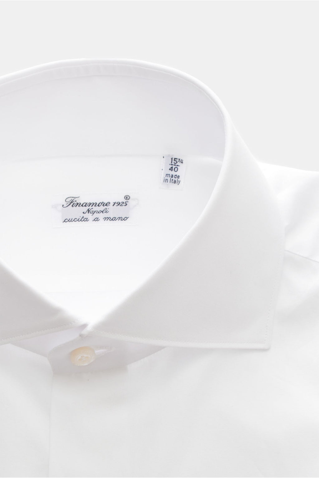 Finamore Business shirt 'Eduardo Napoli' shark collar - white 2