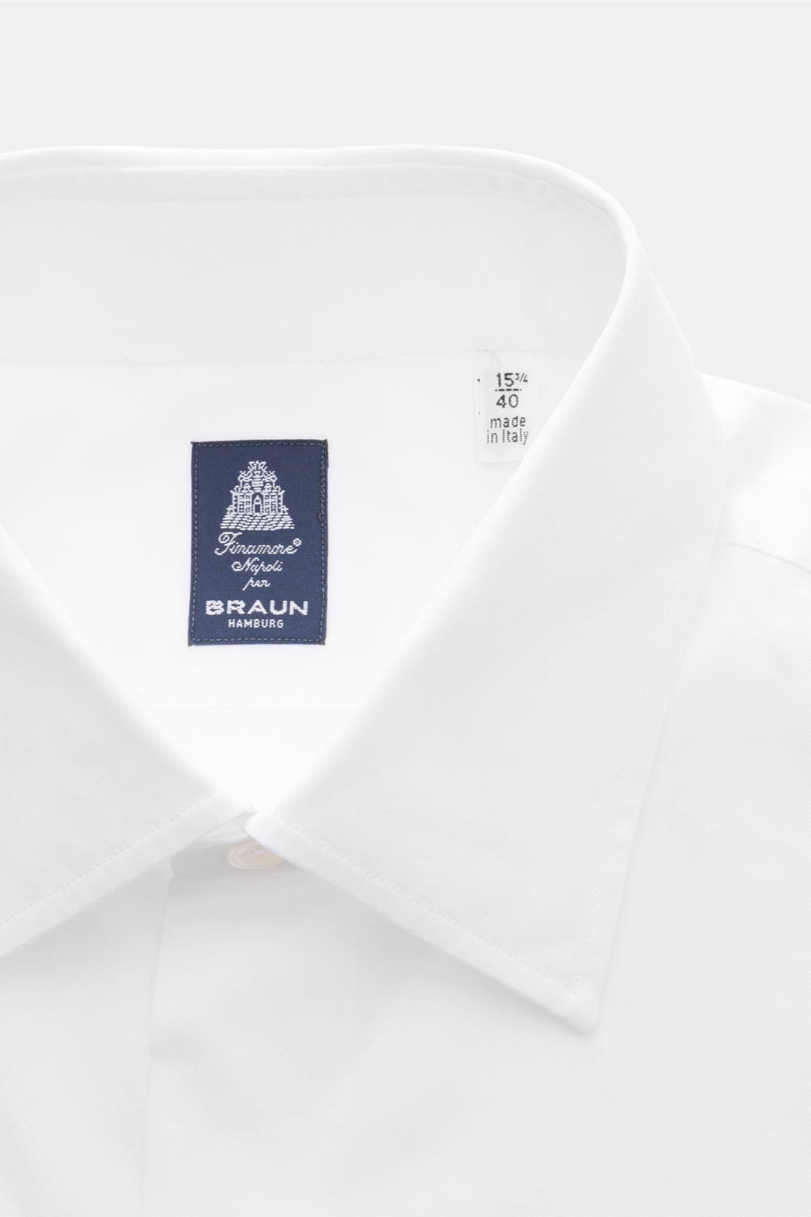 Finamore Business shirt 'Rodi Napoli' Kent collar - white