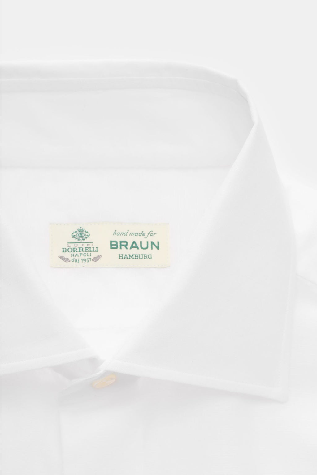 Borrelli Business shirt 'Luciano' Kent collar - White