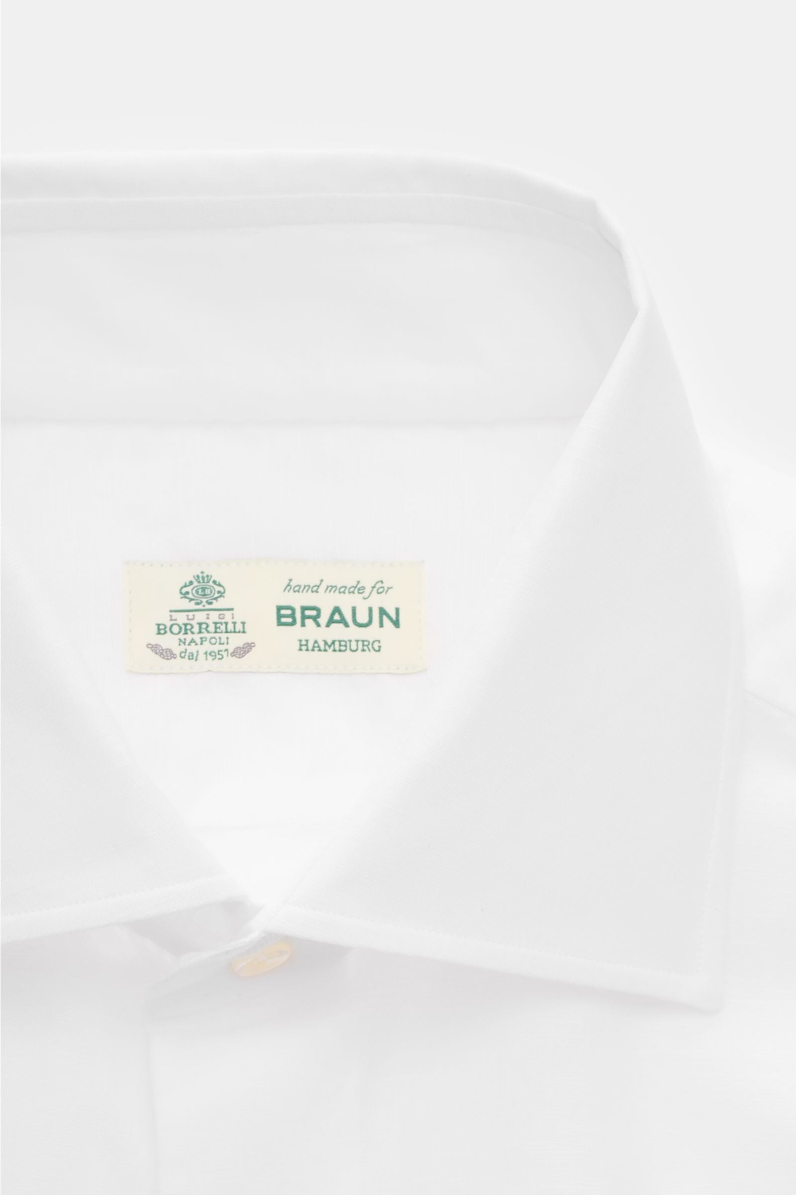 Borrelli Business shirt 'Luciano' Kent collar - White