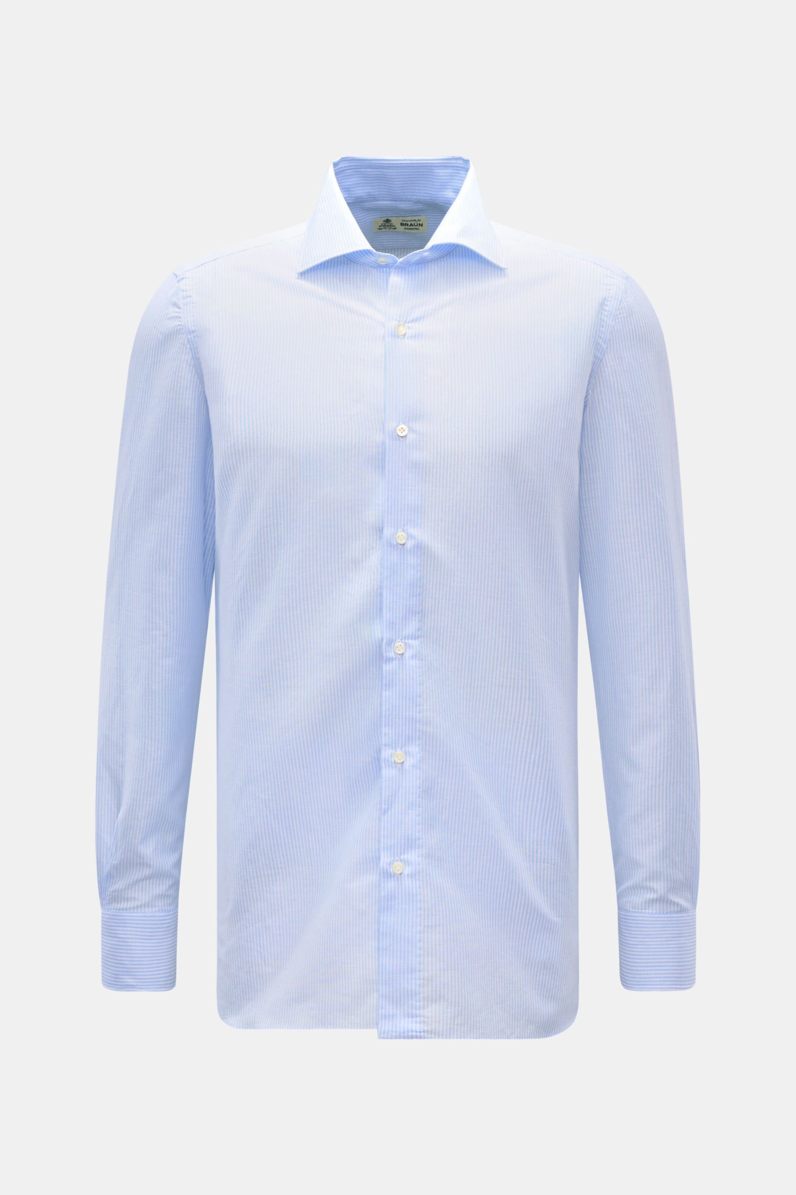 Borrelli Business shirt 'Luciano' Kent collar - Light blue 2