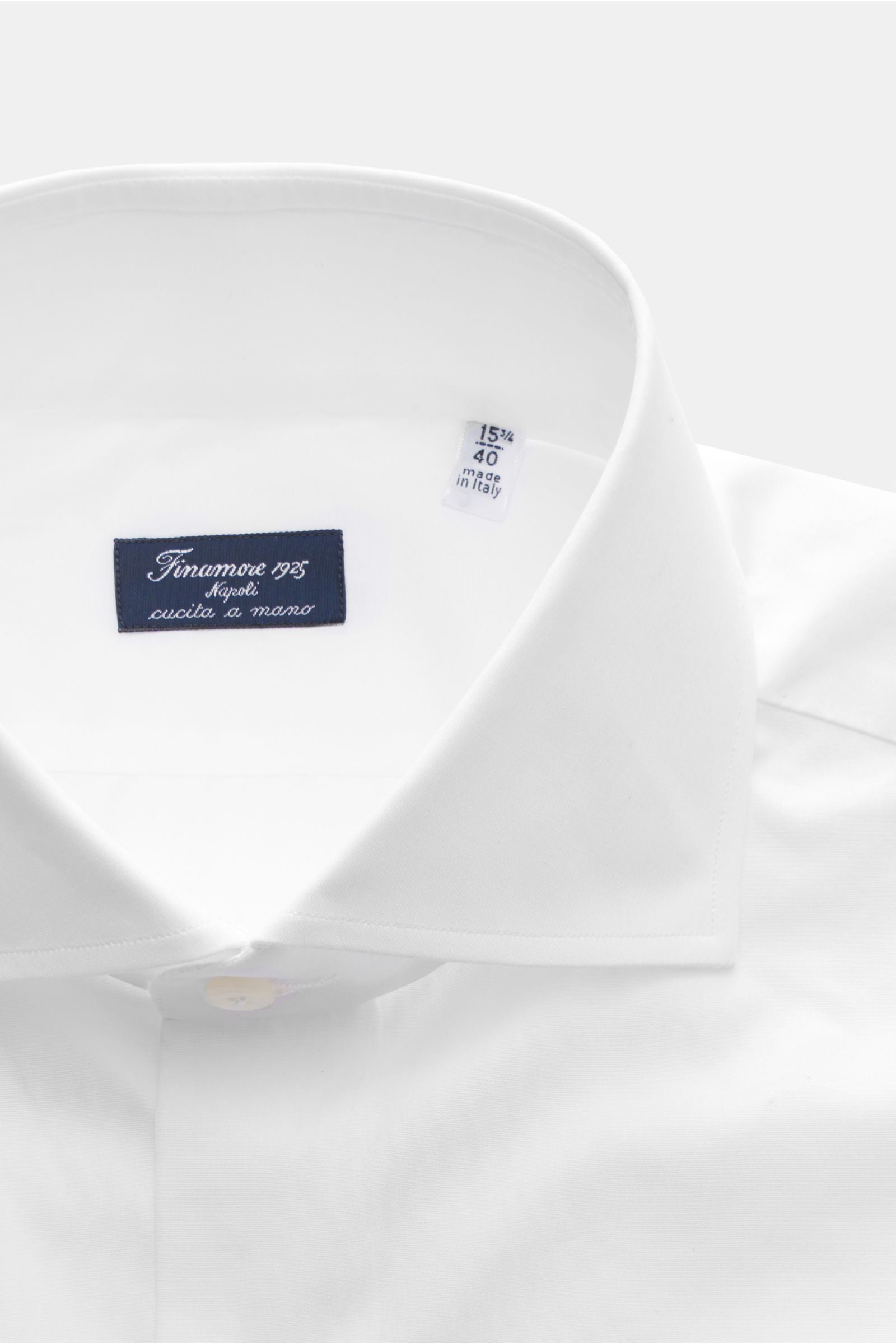 Finamore Business shirt 'Eduardo Napoli' shark collar - White