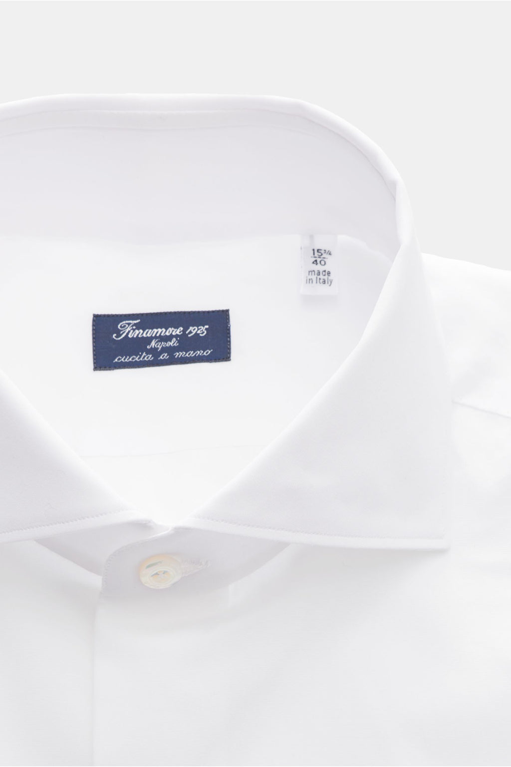 Finamore Business shirt 'Eduardo Milano' shark collar - White