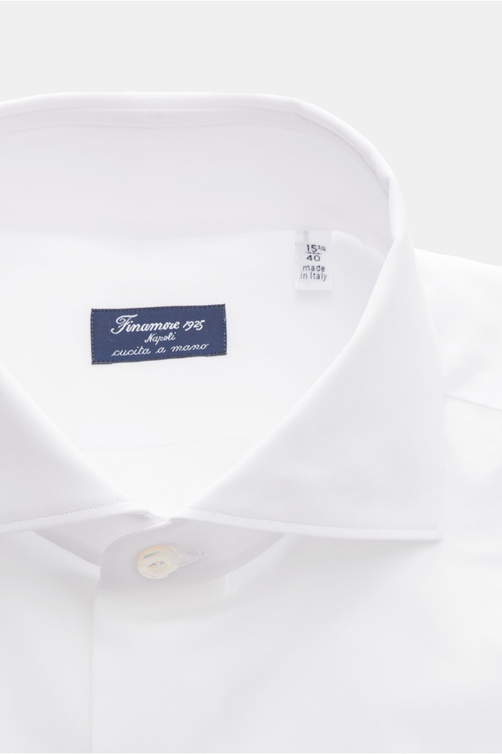 Finamore Business shirt 'Eduardo Milano' shark collar - White