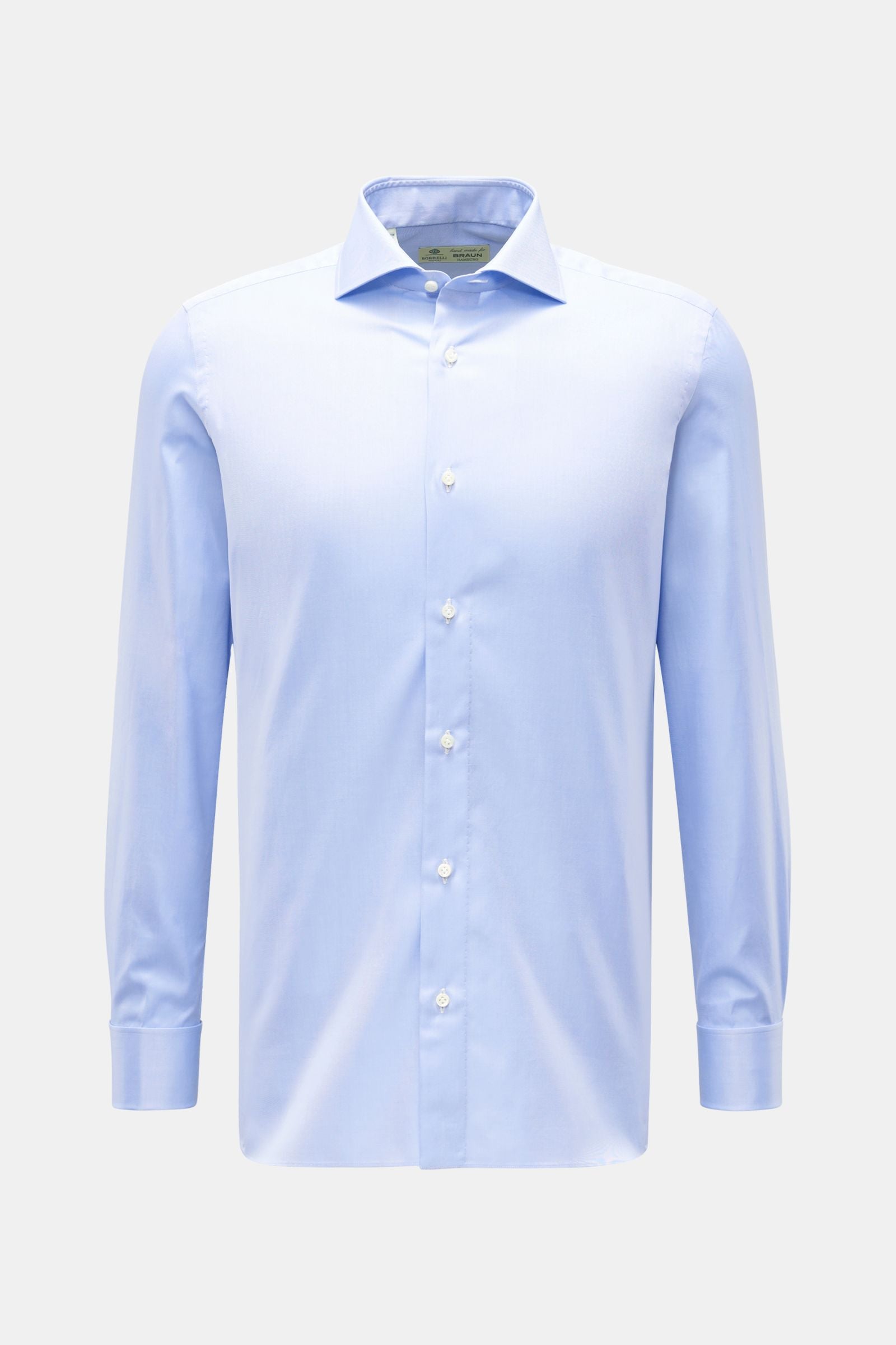 Borrelli Business shirt 'Nando' shark collar - light blue 2