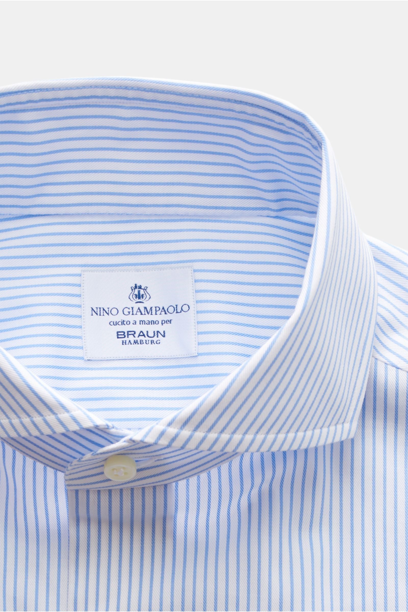 Giampaolo Business shirt shark collar light blue/white ed - Light blue 2