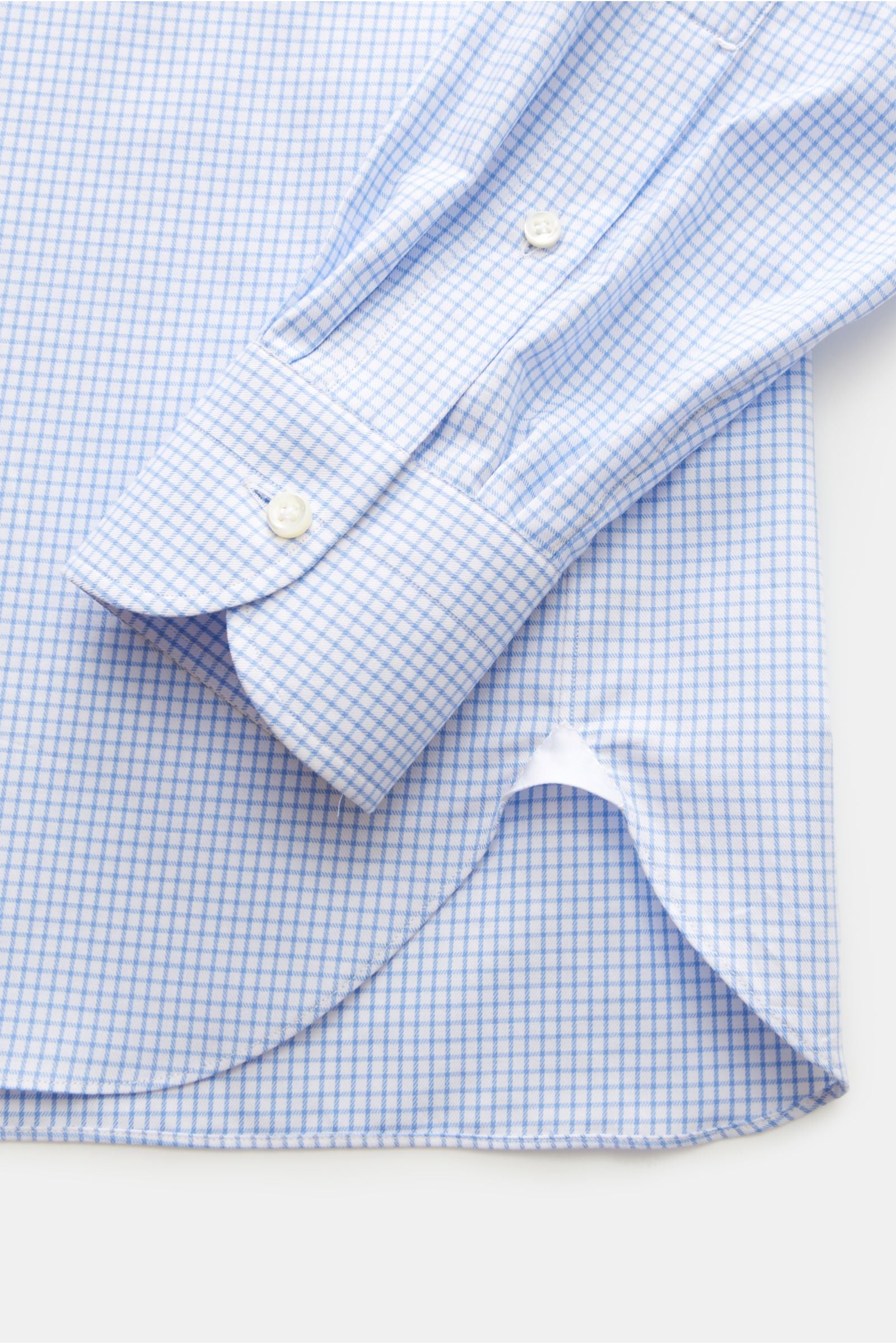 Giampaolo Business shirt shark collar light blue/white ed - Light blue