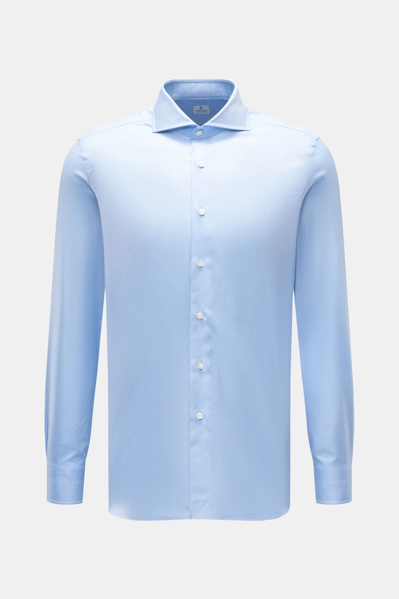 Truzzi Oxford shirt shark collar 'Napoli Busto' - Light blue