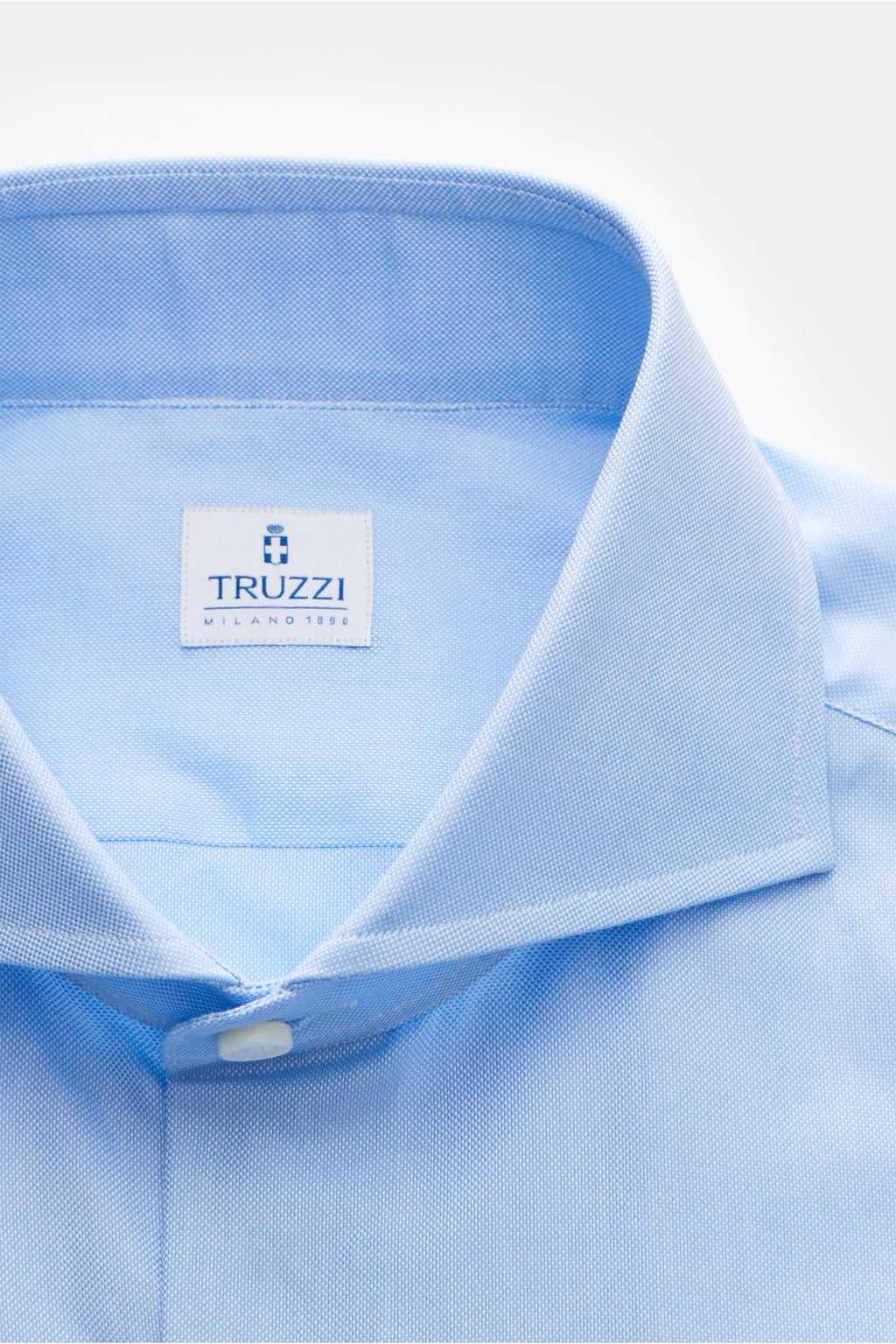 Truzzi Oxford shirt shark collar 'Napoli Busto' - Light blue