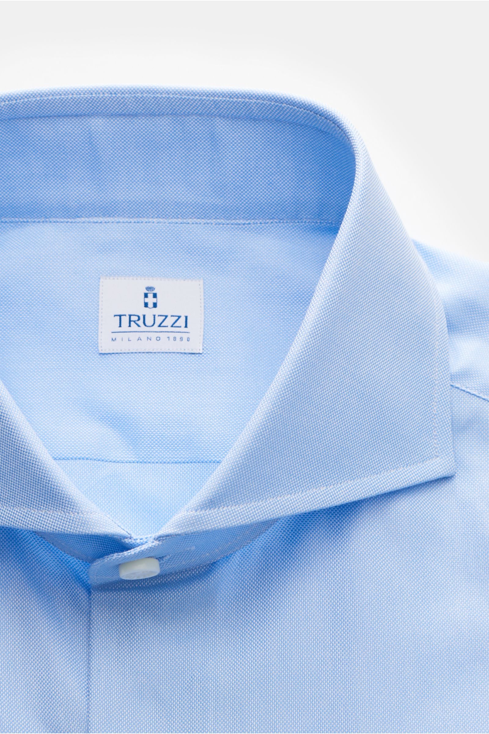 Truzzi Oxford shirt shark collar 'Napoli Busto' - Light blue