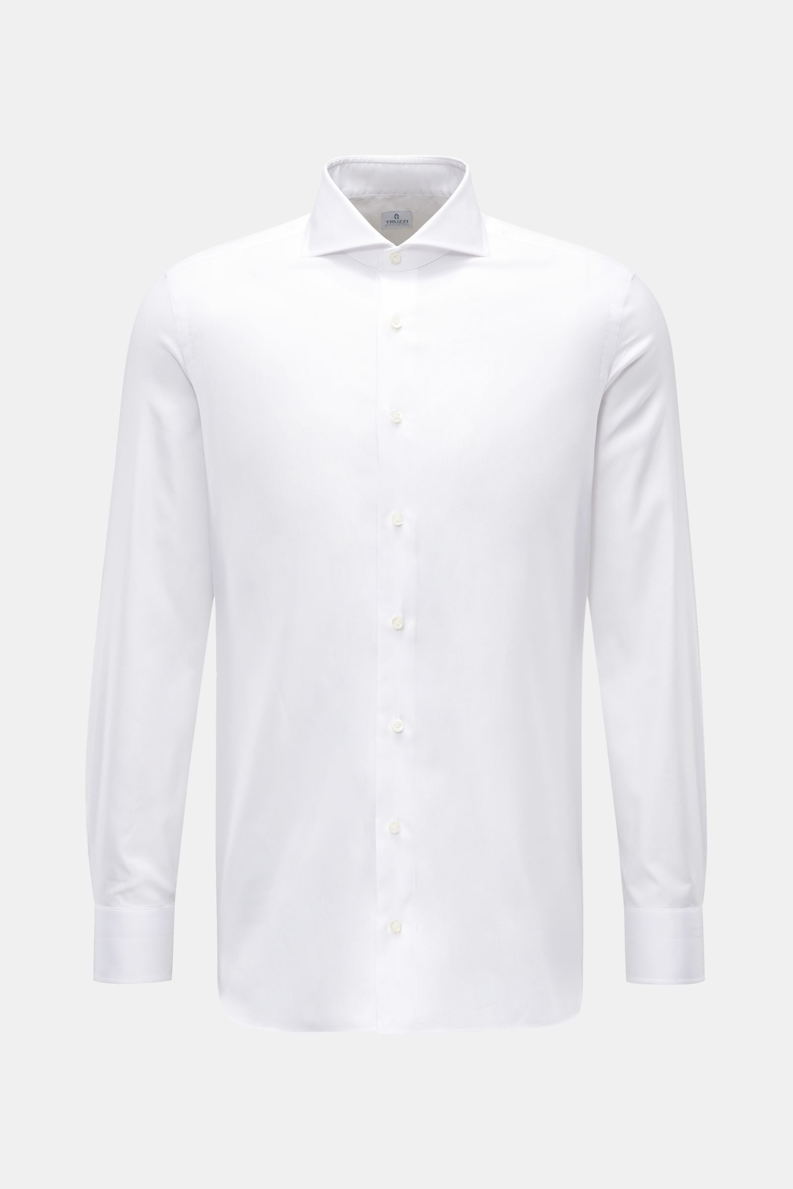 Truzzi Oxford shirt shark collar 'Napoli Busto' - White