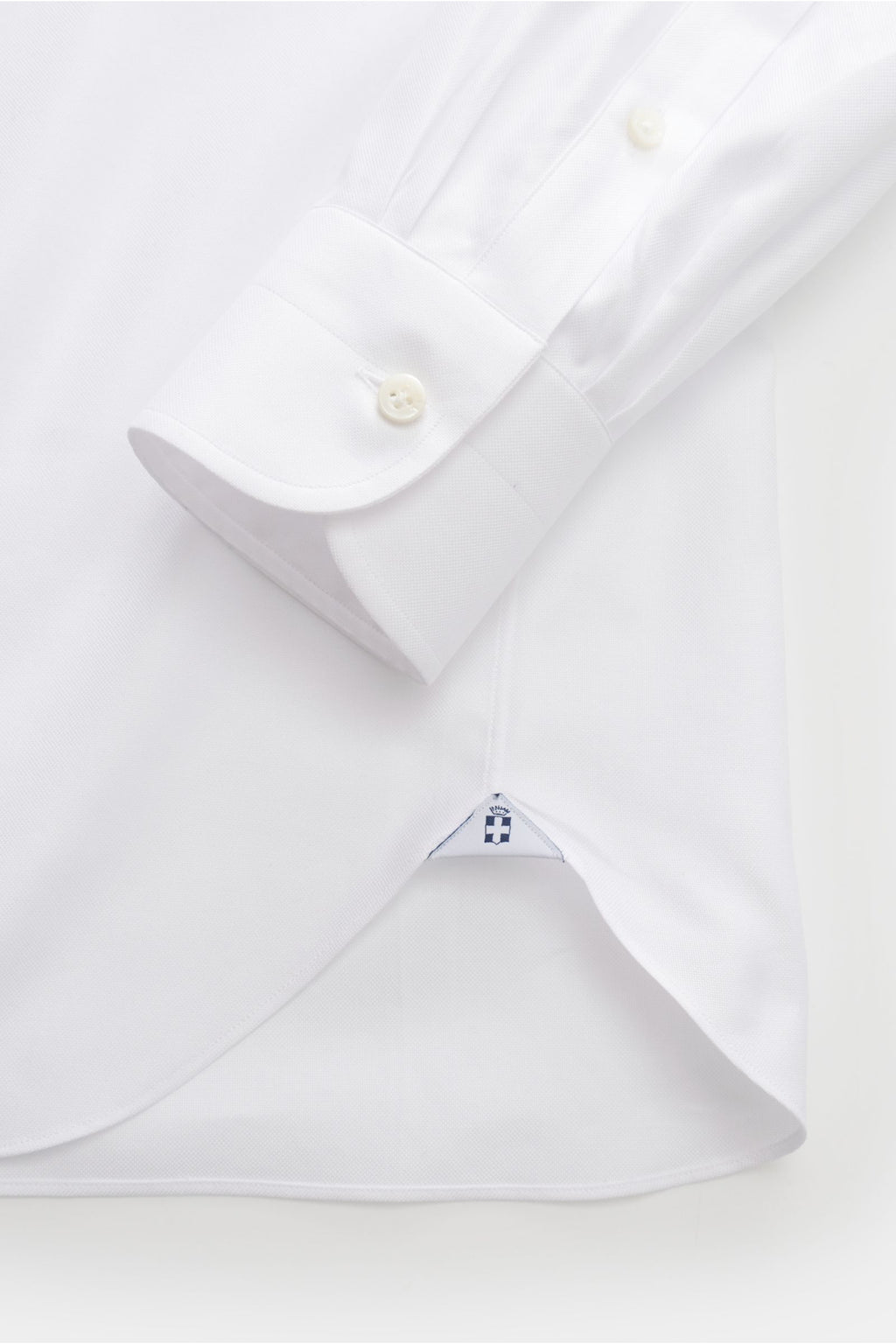 Truzzi Oxford shirt shark collar 'Napoli Busto' - White