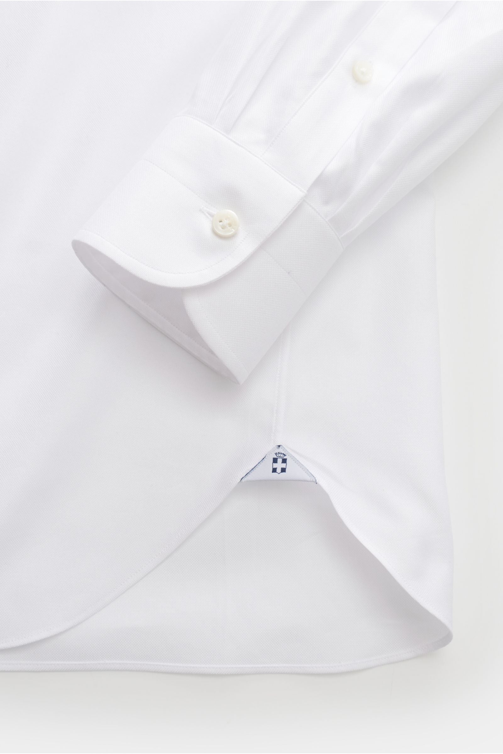 Truzzi Oxford shirt shark collar 'Napoli Busto' - White