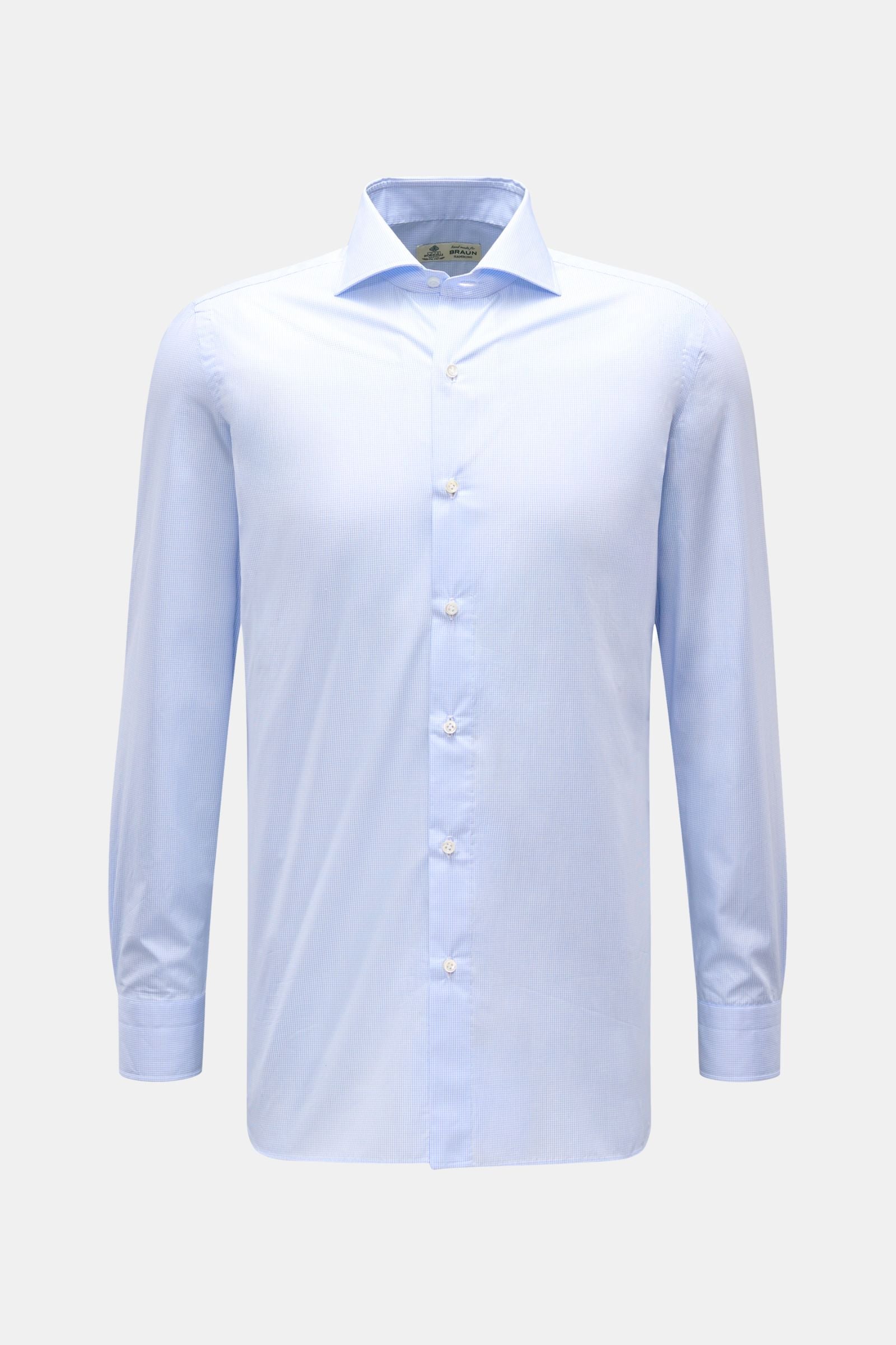 Borrelli Business shirt 'Nando' shark collar light blue/white ed - Light blue 2