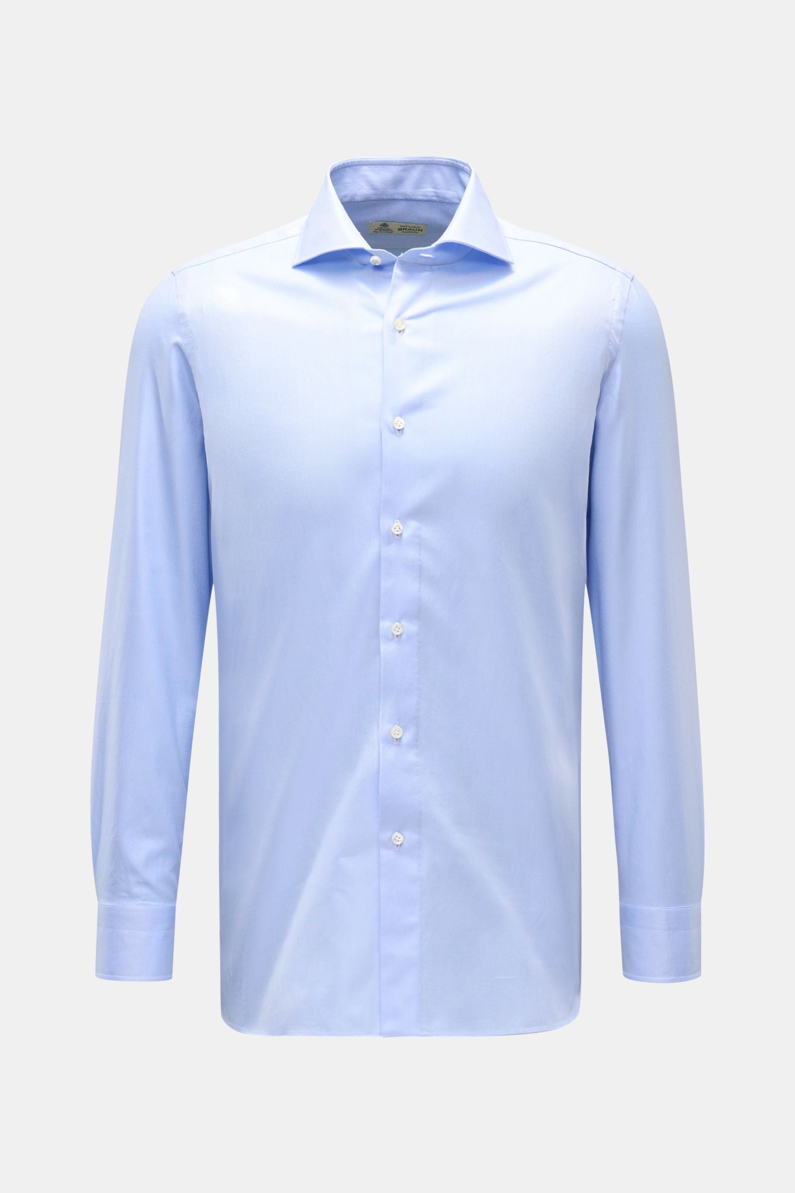Borrelli Business shirt 'Nando' shark collar - Light blue