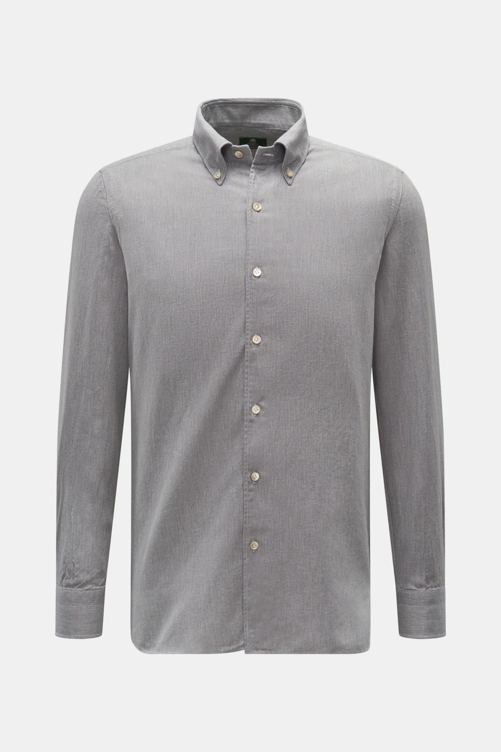 Borrelli Casual shirt 'Gable' Kent collar - grey mottled