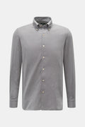 Borrelli Casual shirt 'Gable' Kent collar - grey mottled