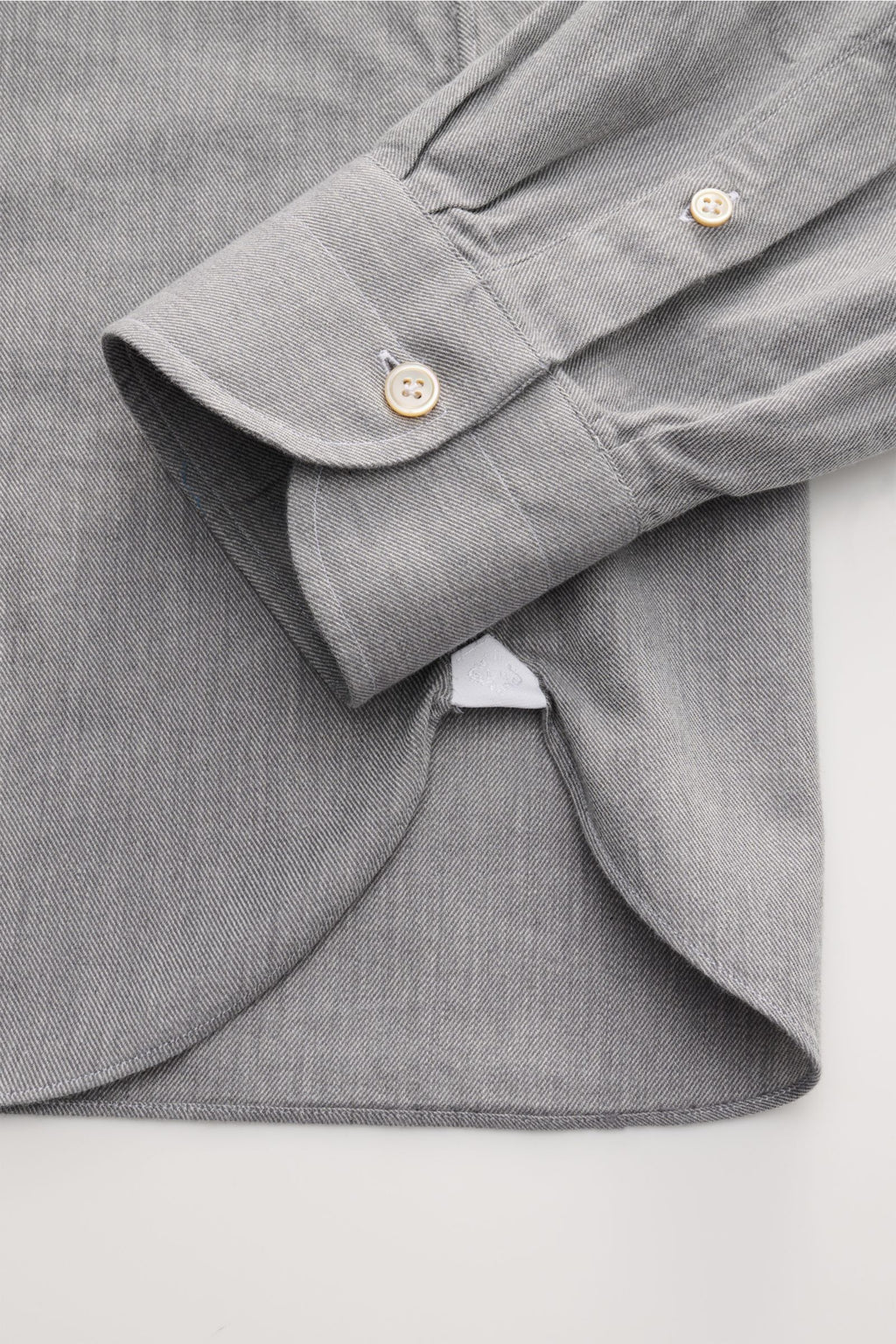 Borrelli Casual shirt 'Gable' Kent collar - grey mottled