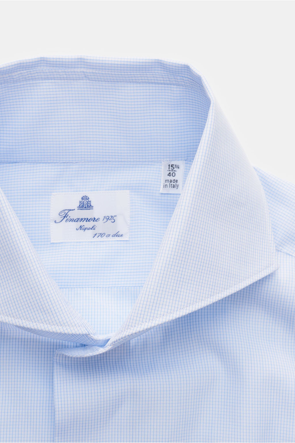 Finamore Business shirt 'Sergio Milano' shark collar - checked