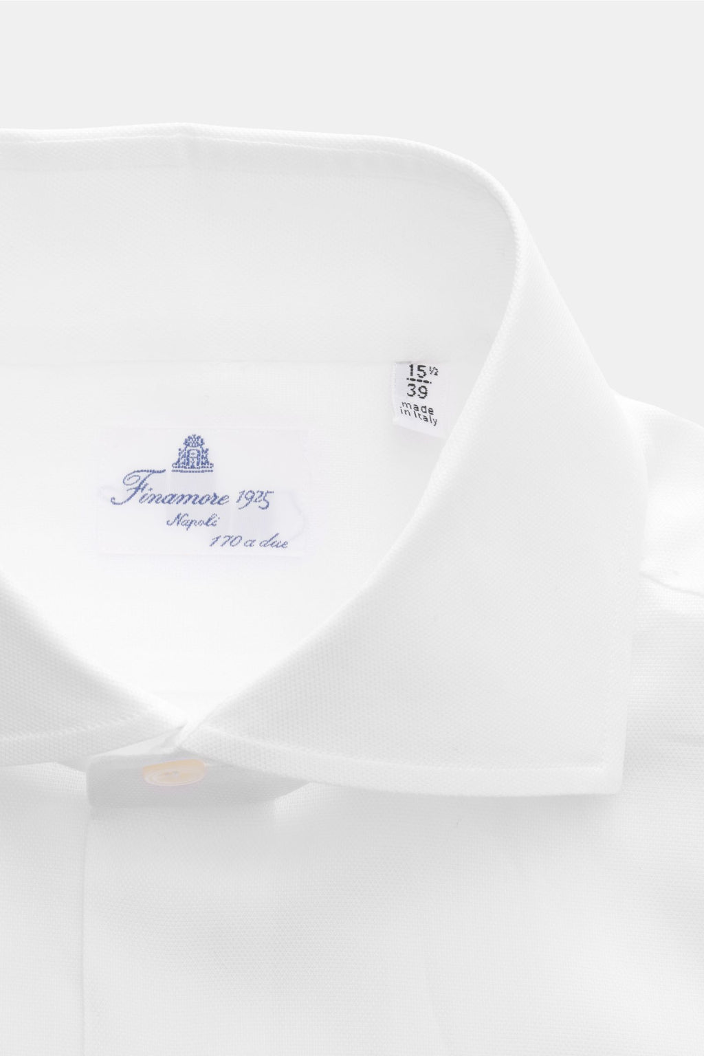 Finamore Business shirt 'Edoardo Napoli' shark collar - White
