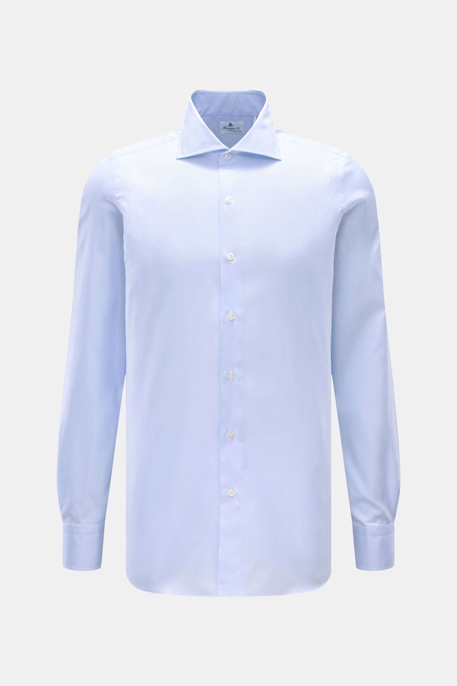 Finamore Business shirt 'Edoardo Napoli' shark collar - Light blue