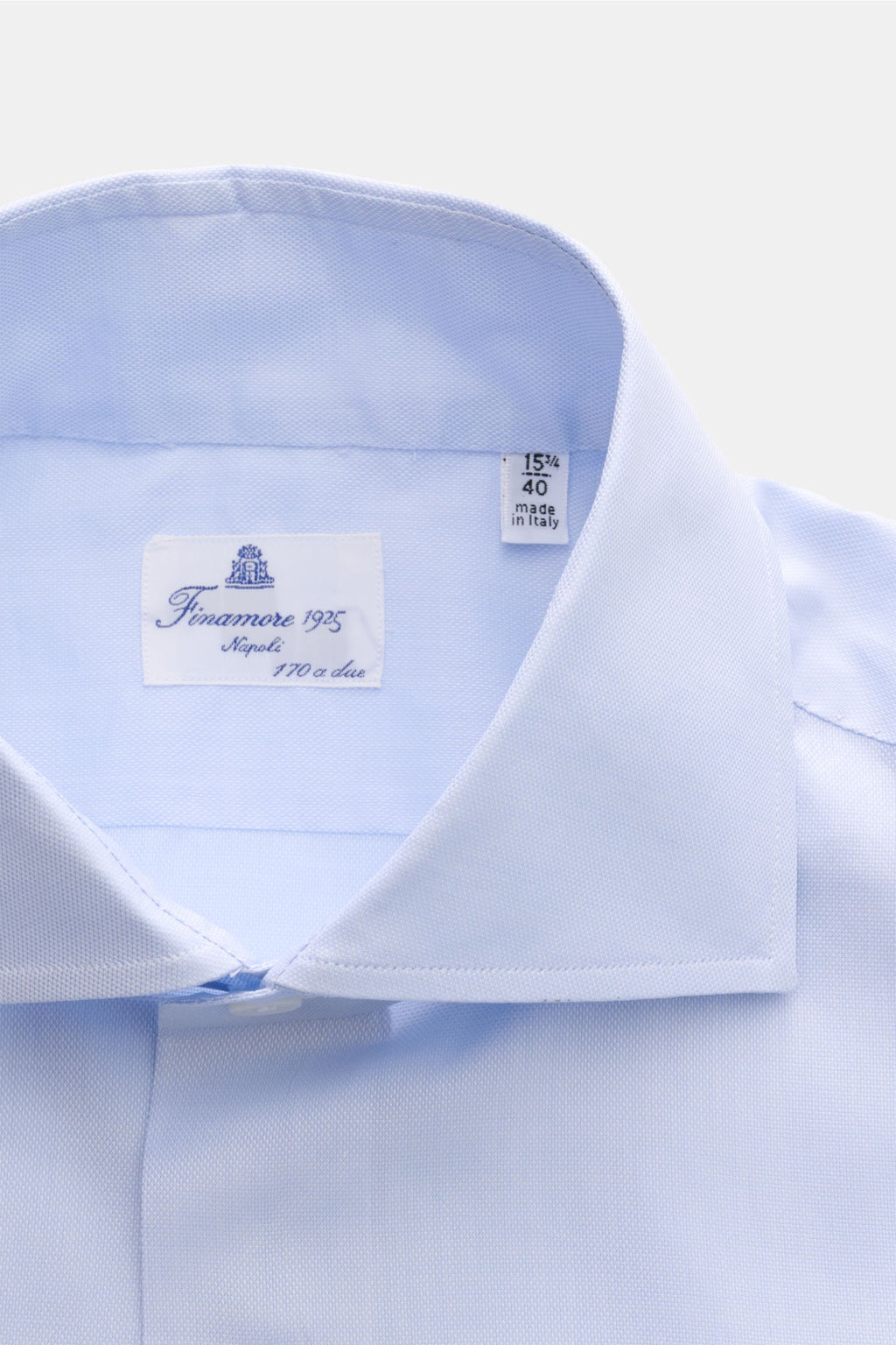Finamore Business shirt 'Edoardo Napoli' shark collar - Light blue