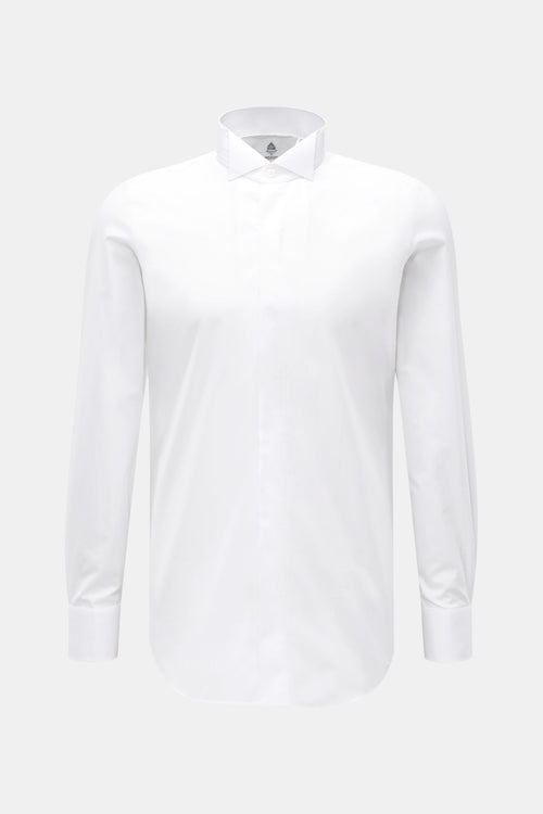 Finamore Tuxedo shirt 'Luciano' wing collar - white