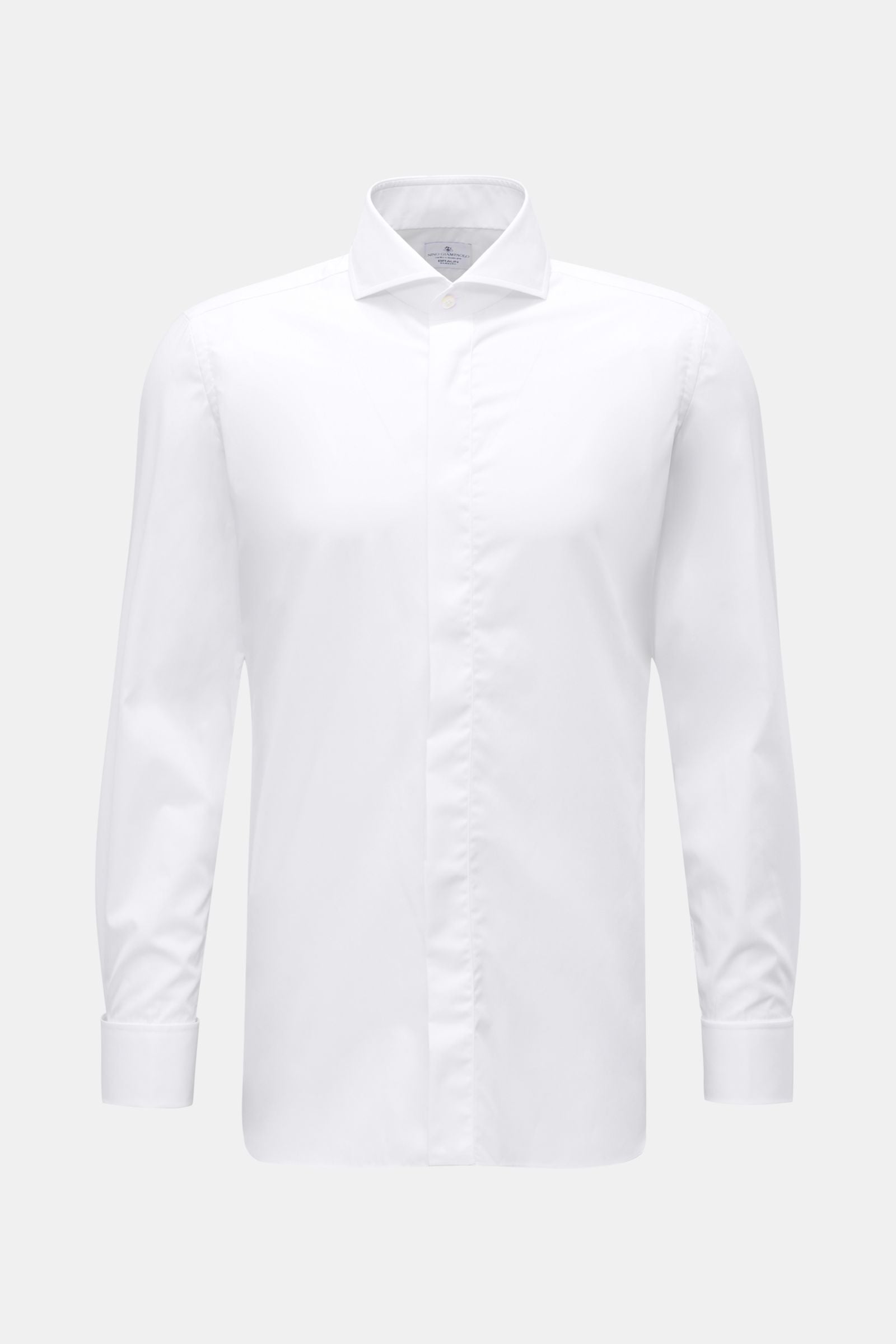 Giampaolo Tuxedo shirt shark collar - white