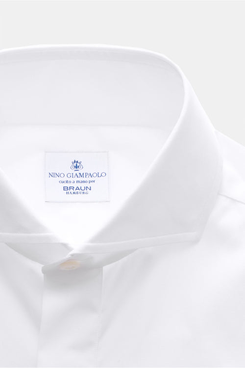Giampaolo Tuxedo shirt shark collar - white