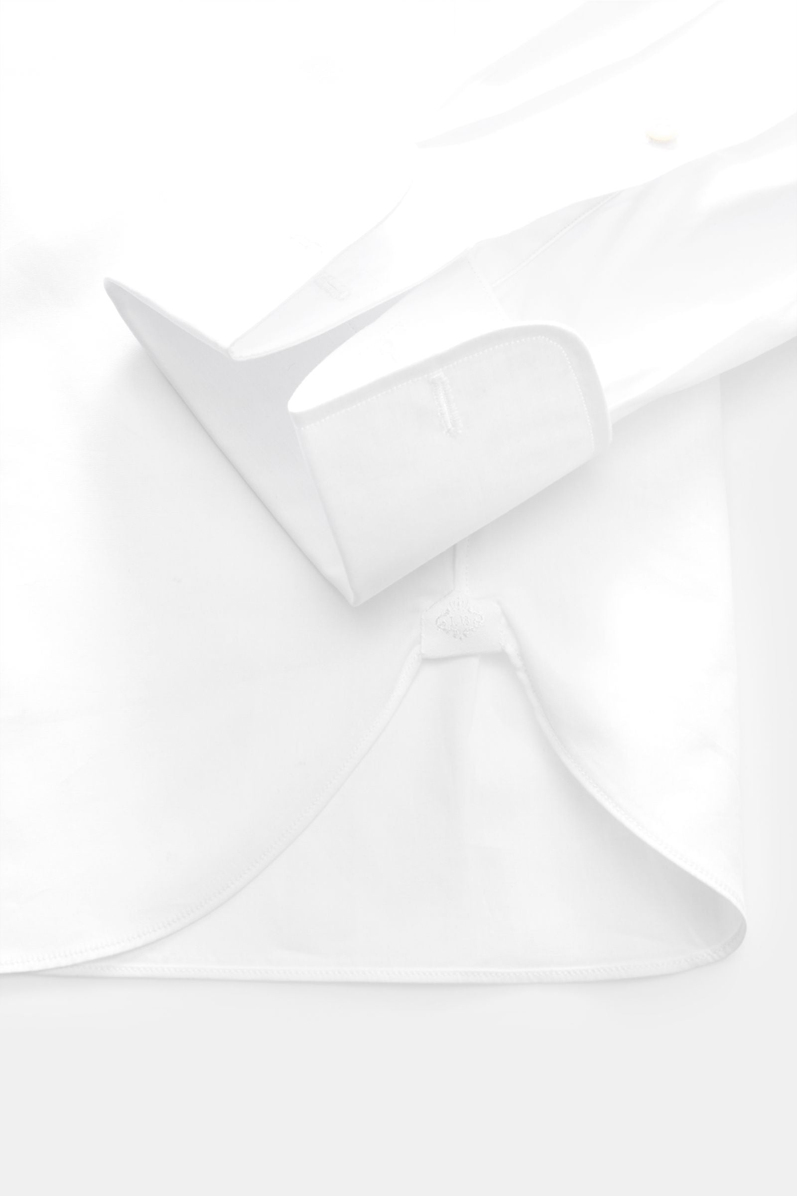 Borrelli Tuxedo shirt 'Quinto' Kent collar - white 2