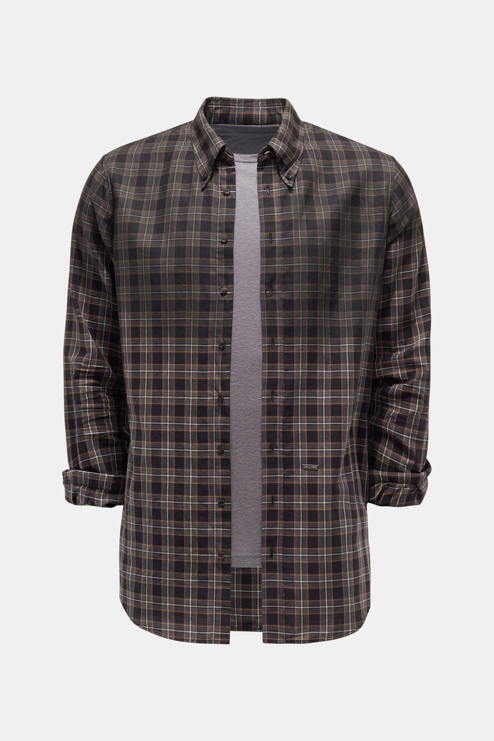 Dsquared2 Casual shirt 'Check Drop Shirt' button-down collar - brown checked