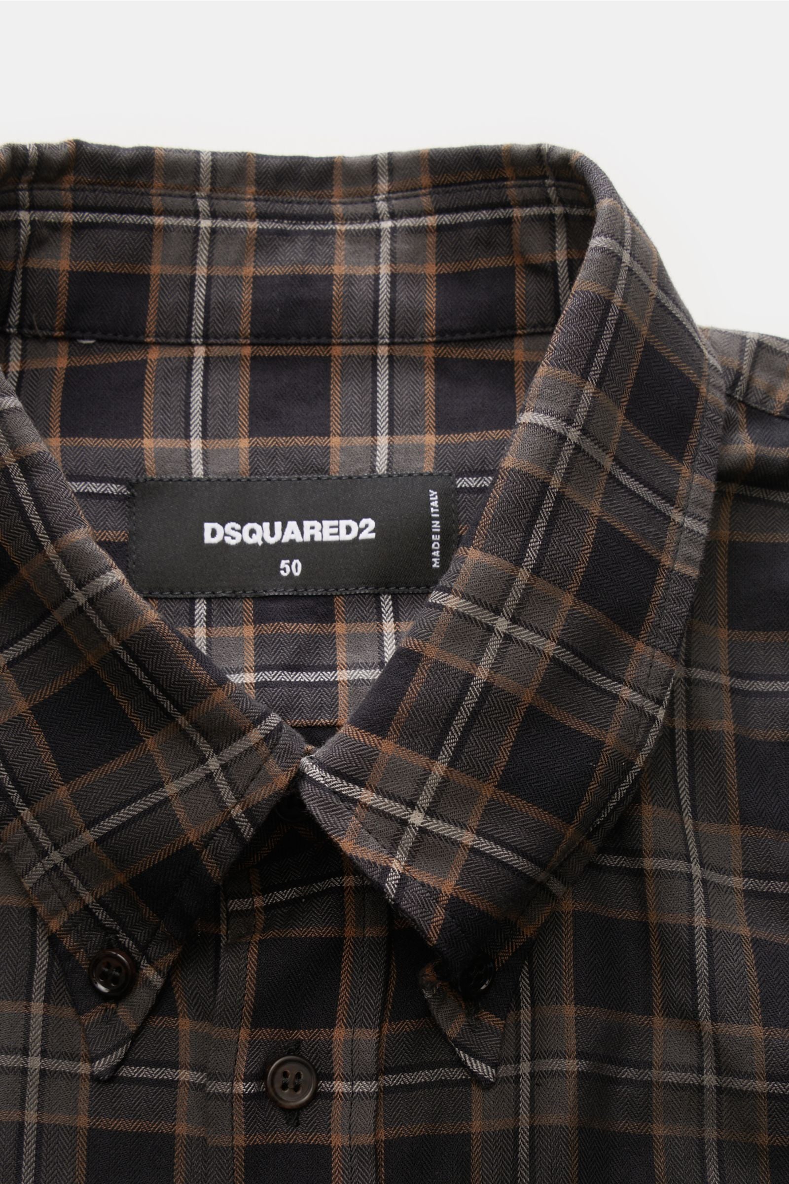 Dsquared2 Casual shirt 'Check Drop Shirt' button-down collar - brown checked