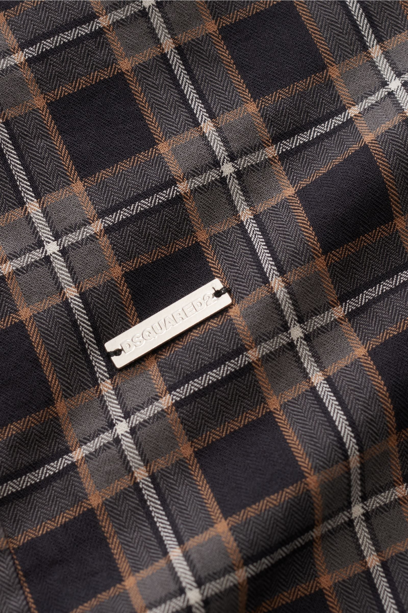 Dsquared2 Casual shirt 'Check Drop Shirt' button-down collar - brown checked