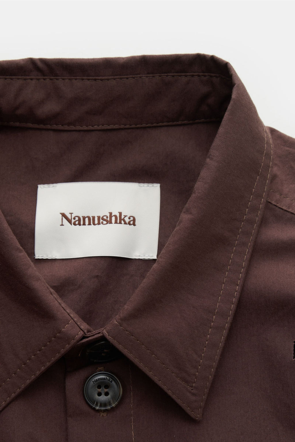 Nanushka Overshirt 'Jari' - Dark brown
