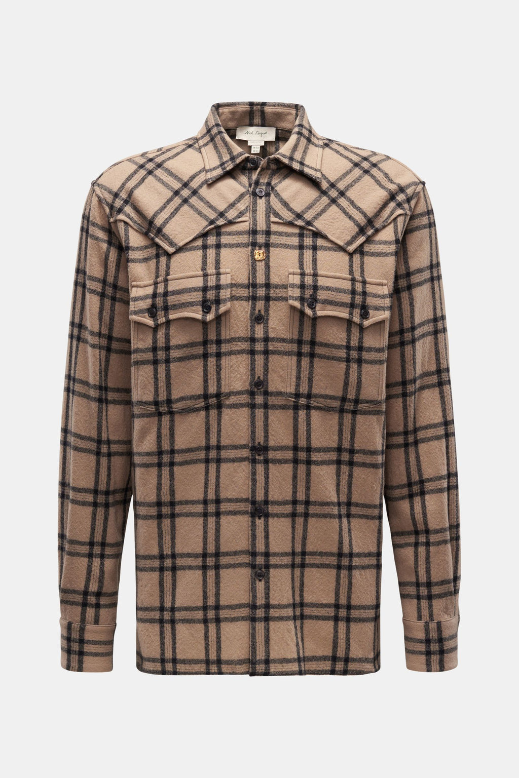 Nick Fouquet Casual shirt slim collar - checked