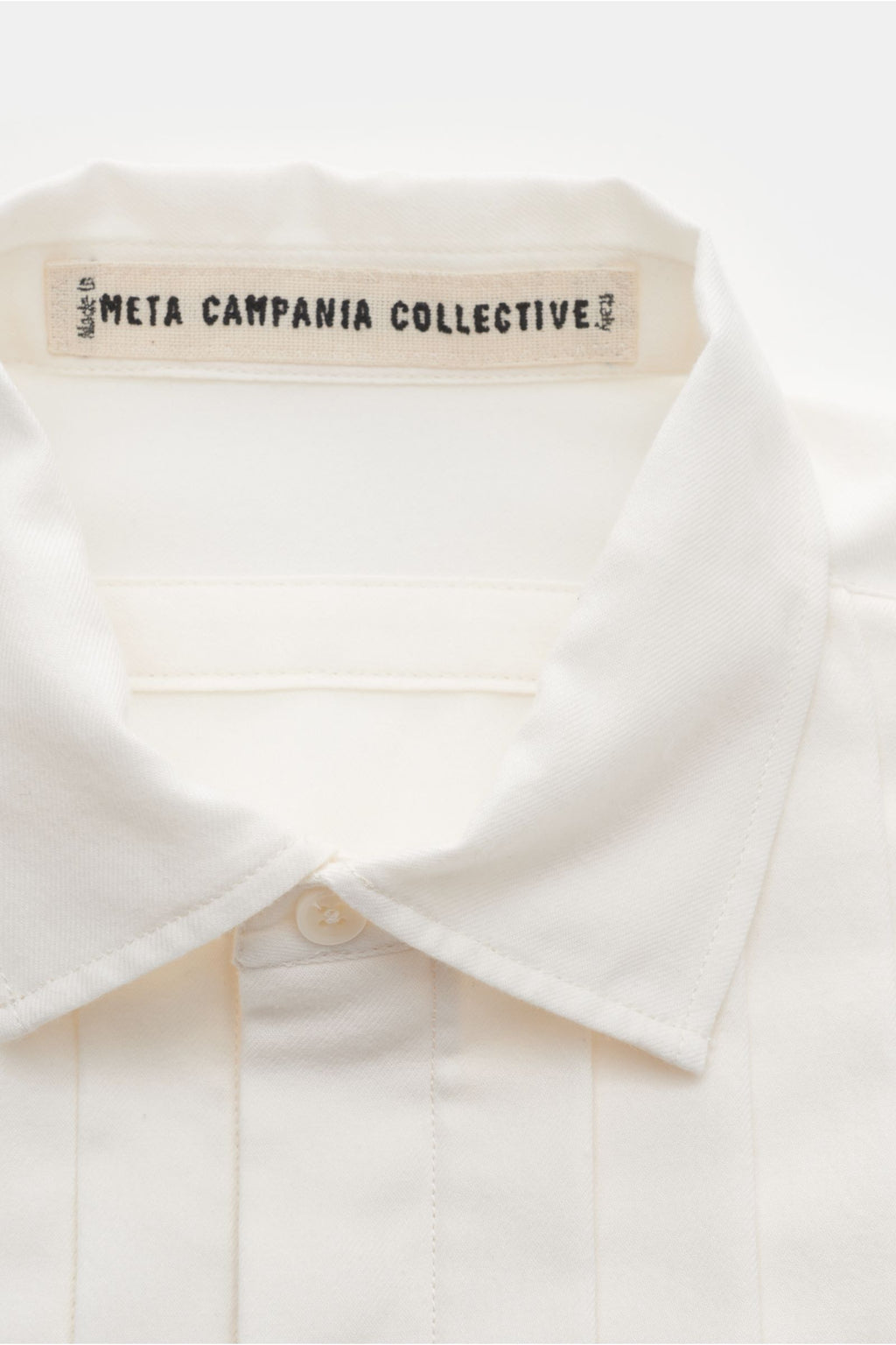 Meta Campania Collective Popover shirt narrow collar - off white
