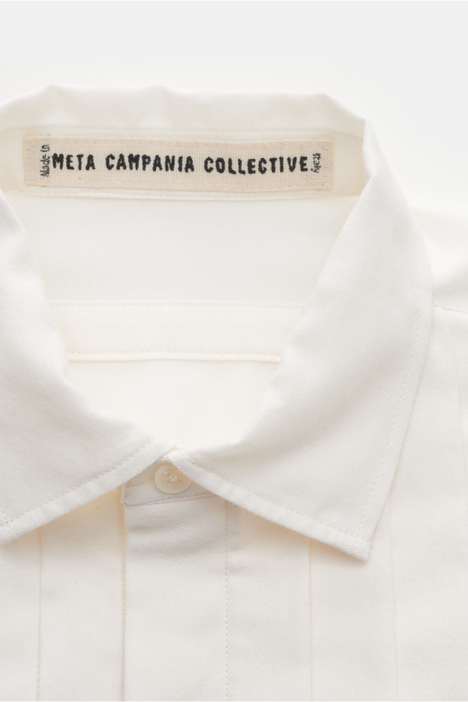 Meta Campania Collective Popover shirt narrow collar - off white