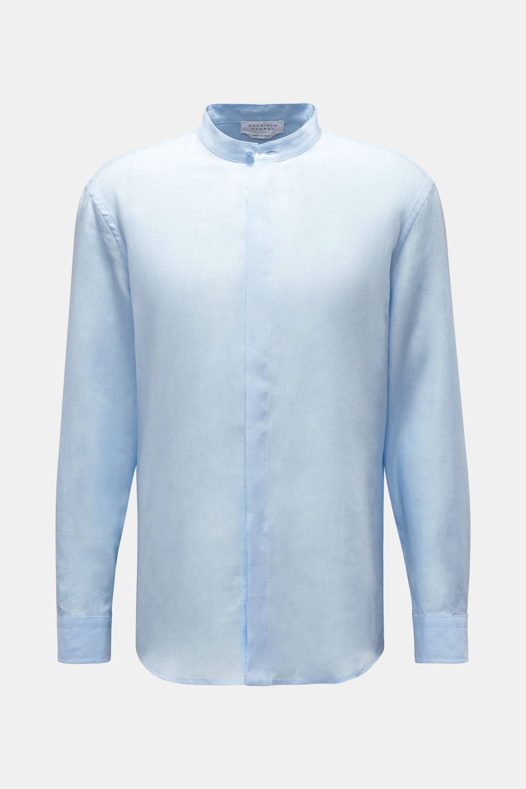 Gabriela Hearst Linen shirt 'Ollie' grandad collar - light blue
