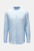 Gabriela Hearst Linen shirt 'Ollie' grandad collar - light blue