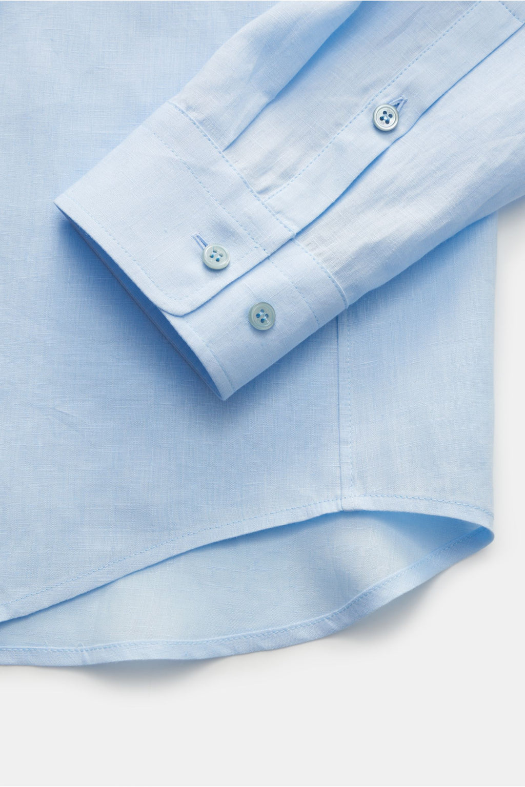 Gabriela Hearst Linen shirt 'Ollie' grandad collar - light blue